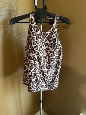 Leopard Print Tank Camisole - Brown/Black